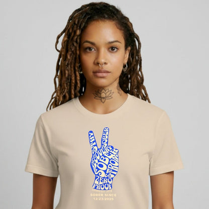 Peace & Sober Sober T Shirt fit detail (view 19)