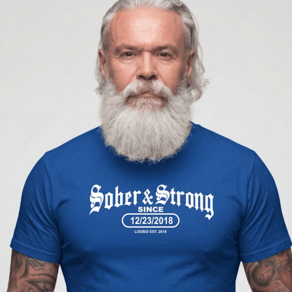 Sober T Shirt | Men's Old School Sober & Strong