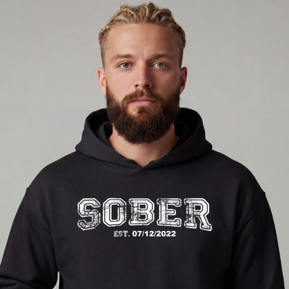Recovery Hoodie | Men's Sober Est. Collegiate