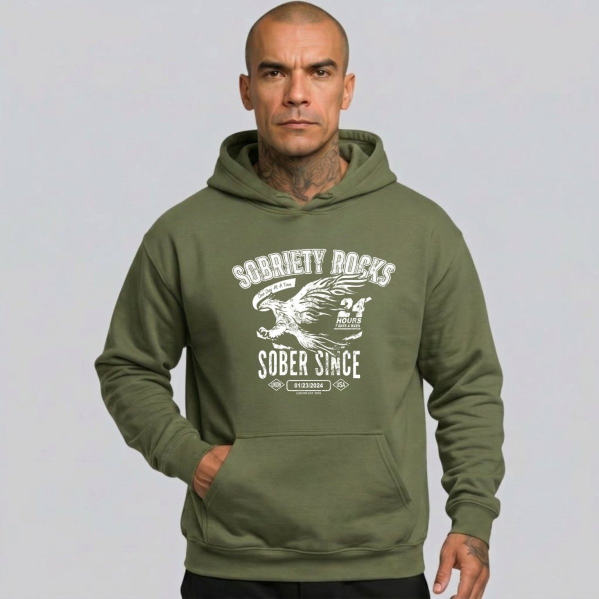 Recovery Hoodie | Men's Sobriety Rocks
