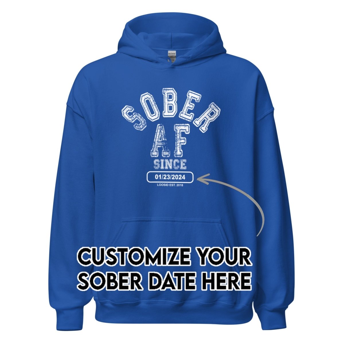 Recovery Hoodie | Men's Sober AF Collegiate