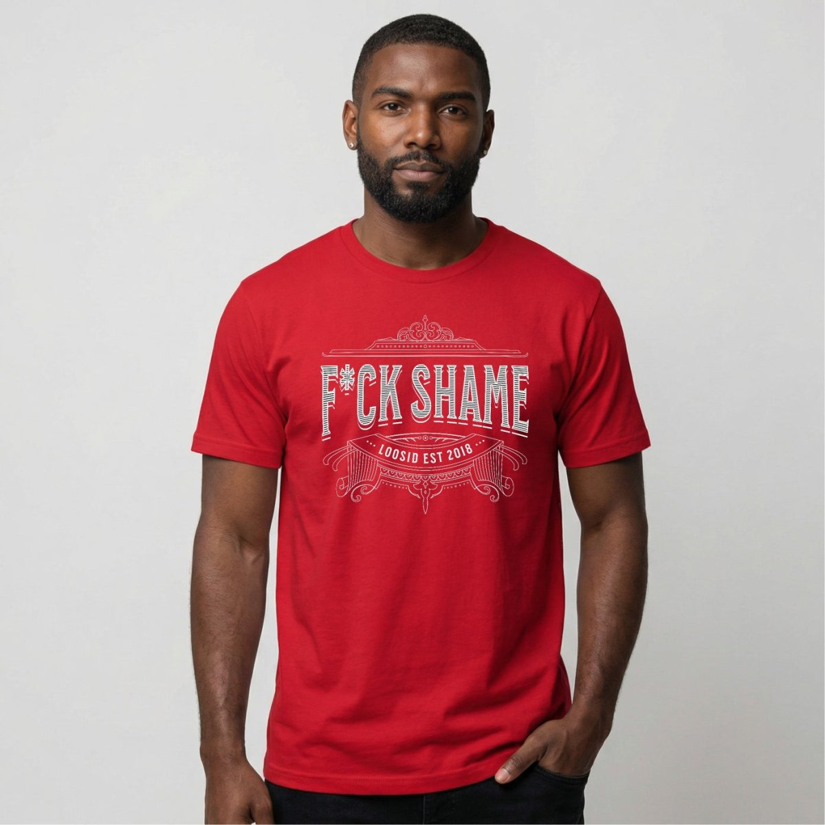 F*ck Shame Sober T Shirt close-up view (view 22)