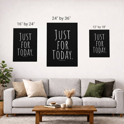 Sobriety Art | Just For Today Canvas Wall Art