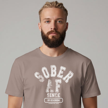 Sober T Shirt | Men's Sober AF Collegiate