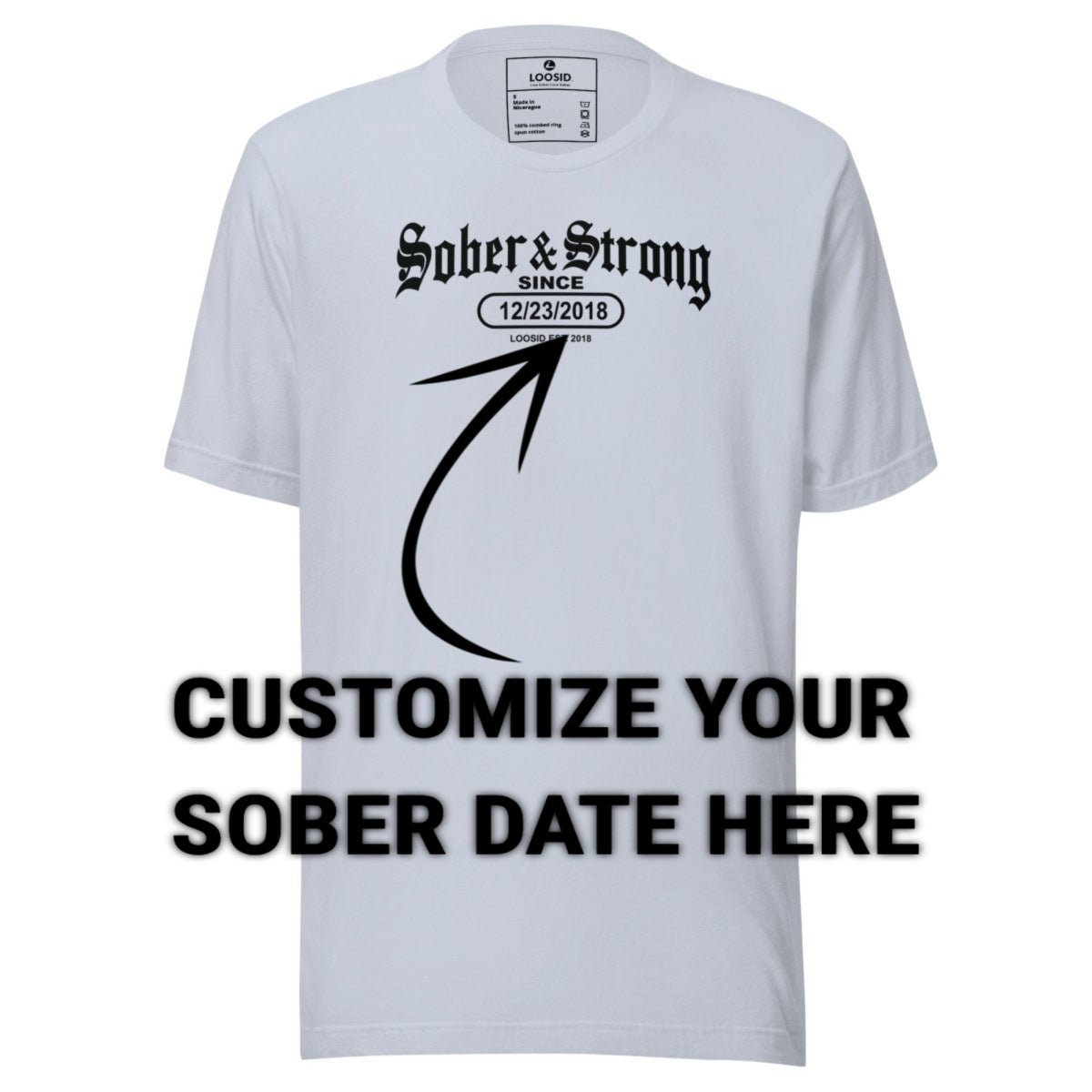 Sober T Shirt | Men's Old School Sober & Strong