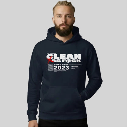 Clean As F*ck Recovery Hoodie back view (view 7)