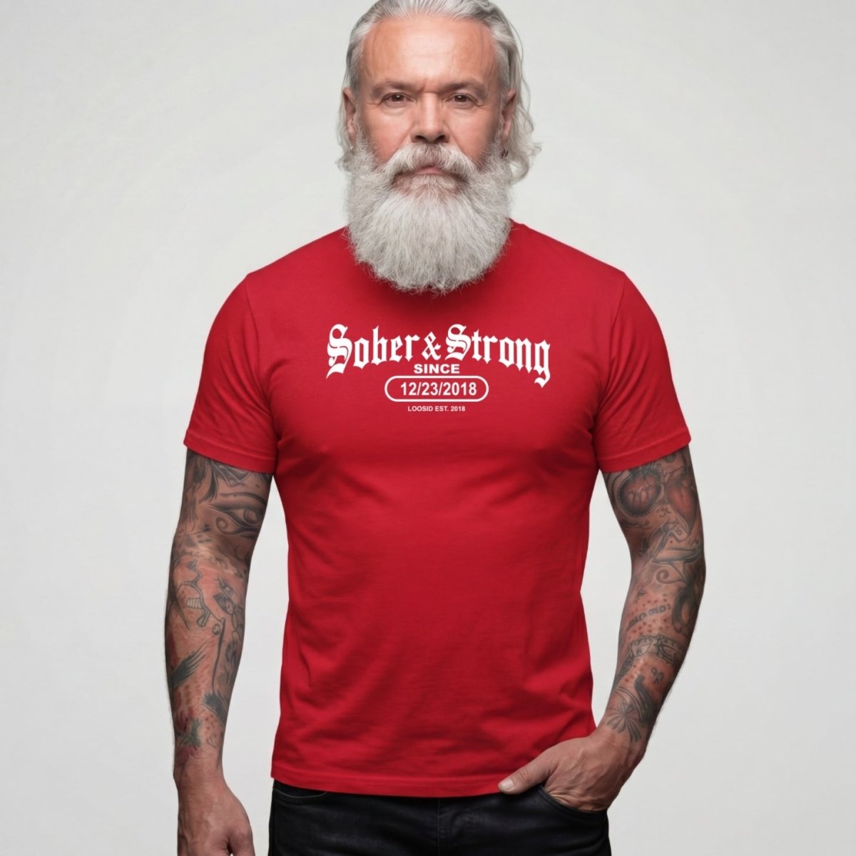 Sober T Shirt | Men's Old School Sober & Strong