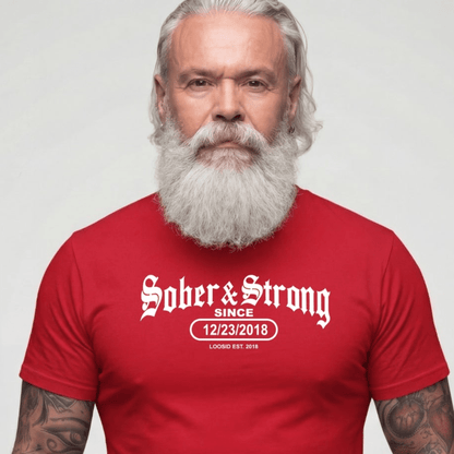 Sober T Shirt | Men's Old School Sober & Strong