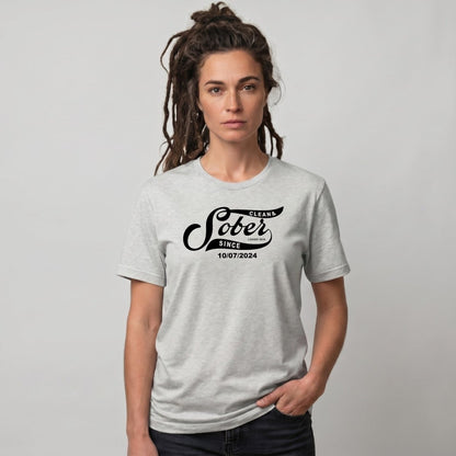 Sober T Shirt | Women's Sober Since Top with Personalized Date