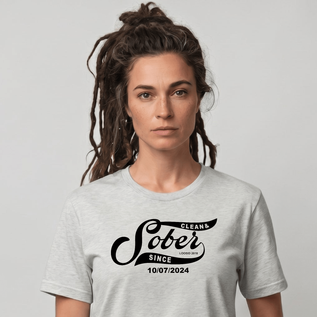 Sober T Shirt | Women's Sober Since Top with Personalized Date