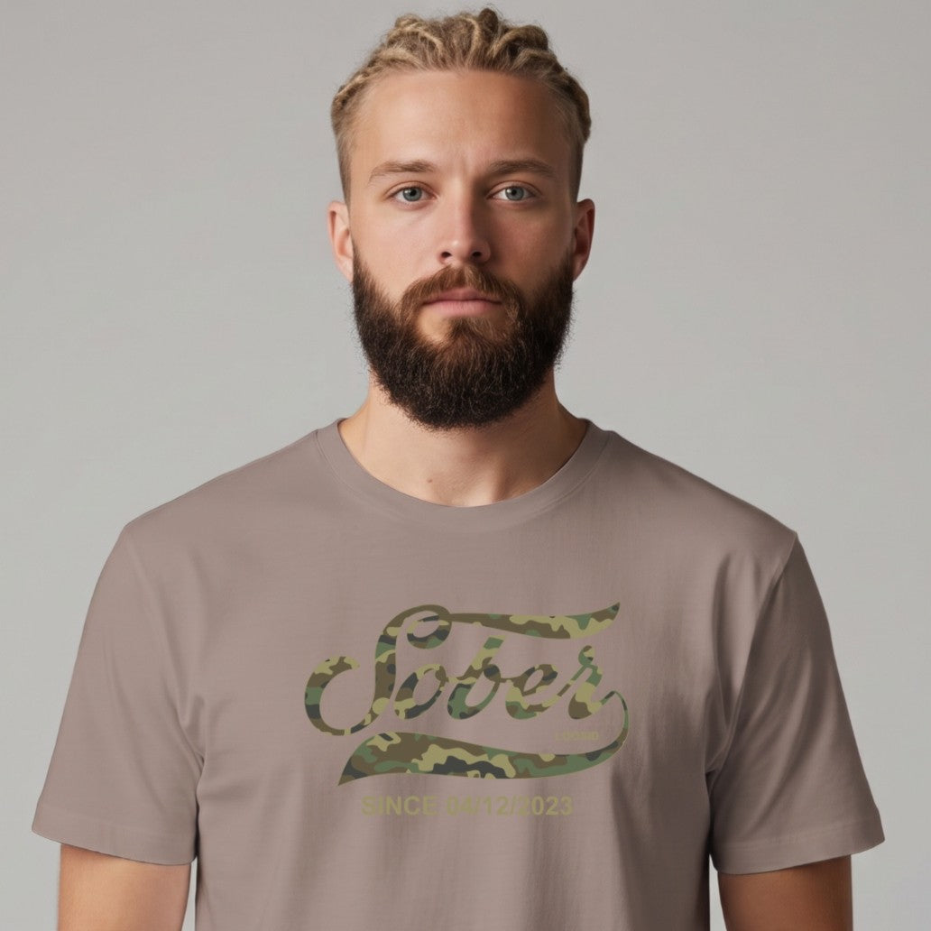 Sober T Shirt | Men's Sober Since Camo
