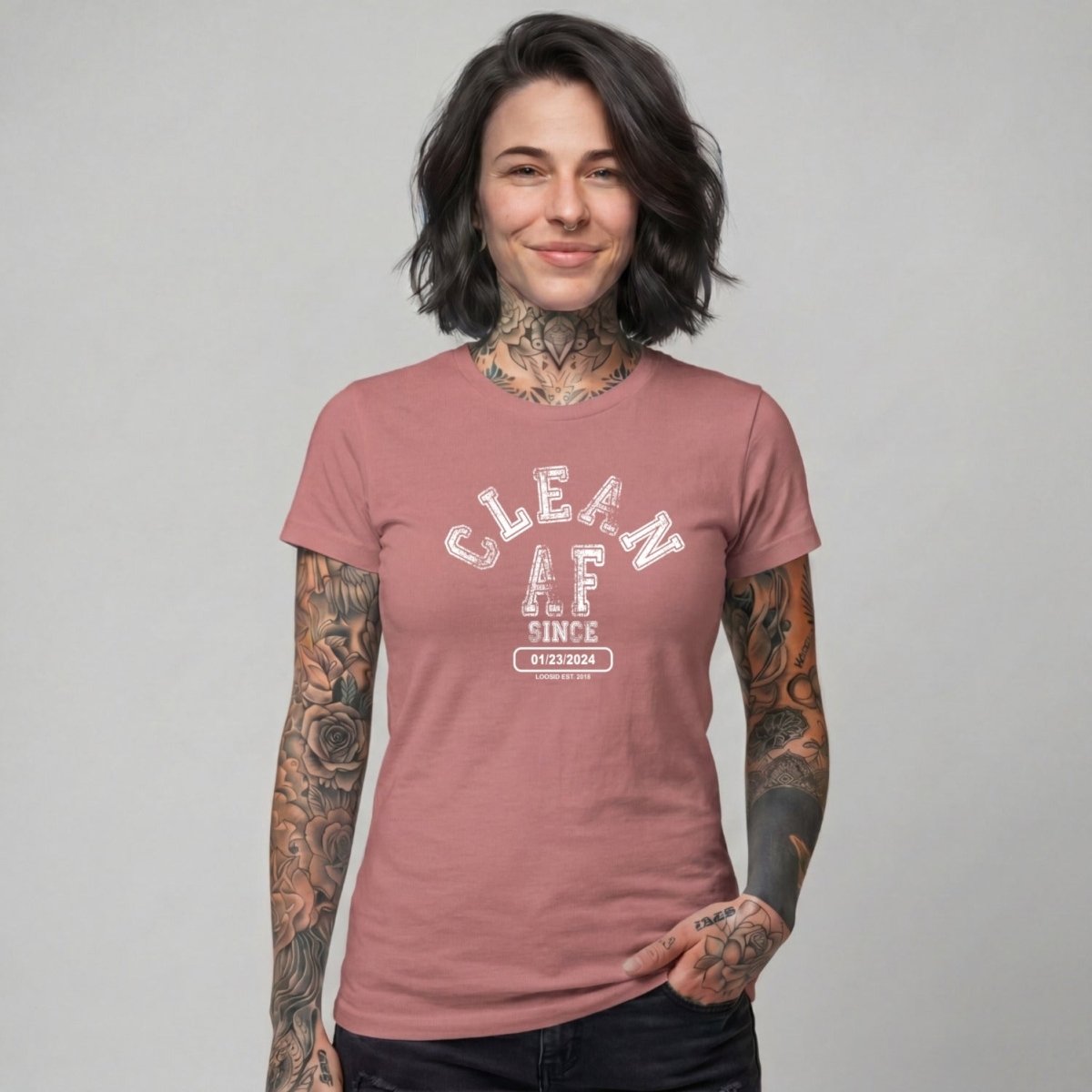 Clean T Shirt | Women's Clean AF Collegiate