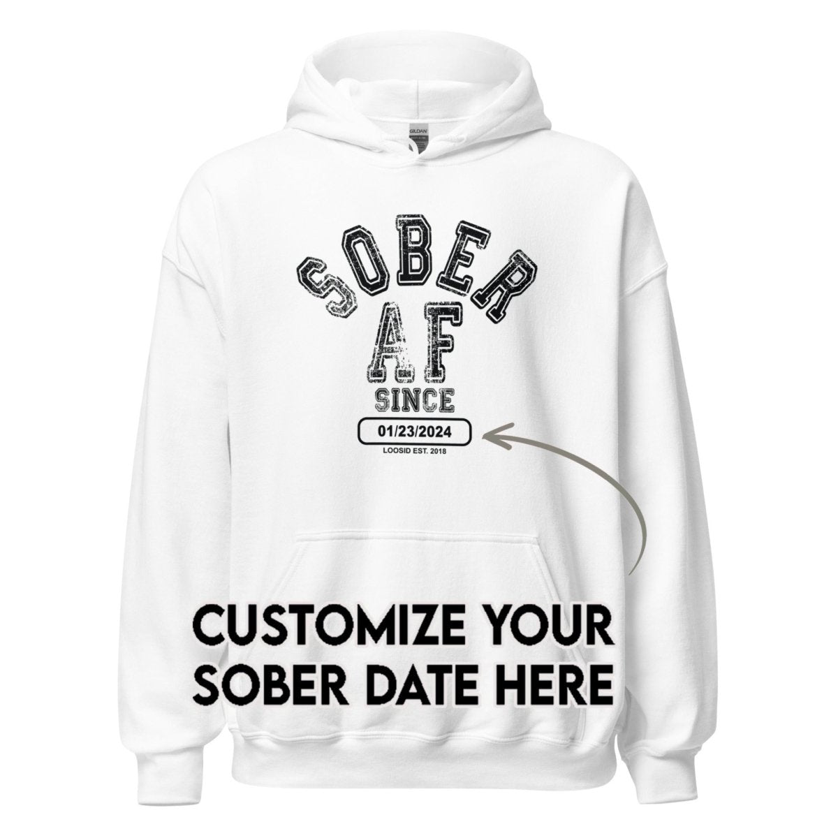 Recovery Hoodie | Men's Sober AF Collegiate