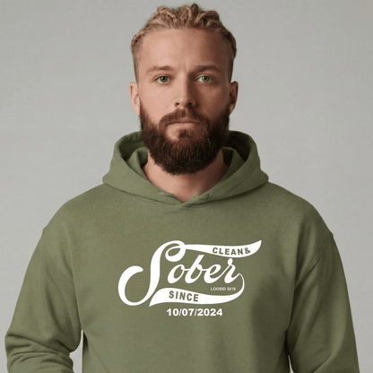 Recovery Hoodie | Sober Since Men's Hoodie with Custom Sobriety Date