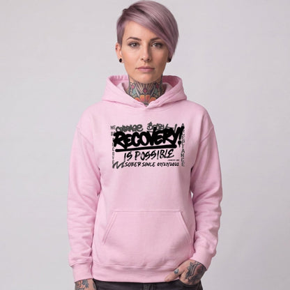 Recovery Hoodie | Women's Personalized Recovery Is Possible Hoodie