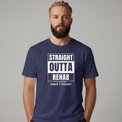 Sober T Shirt | Men's Straight Outta Rehab Tee