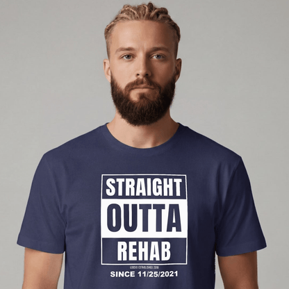 Sober T Shirt | Men's Straight Outta Rehab Tee
