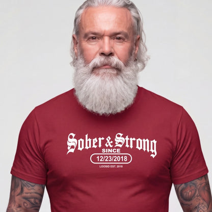 Sober T Shirt | Men's Old School Sober & Strong