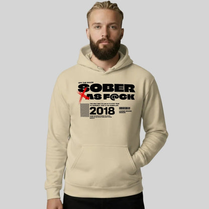 Sober As F*ck Recovery Hoodie flat lay styled image (view 13)