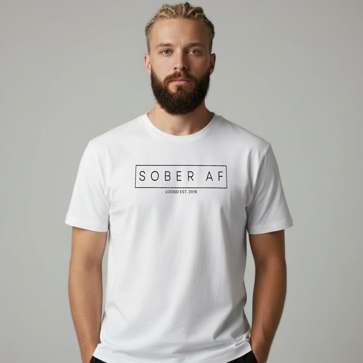 Sober T Shirt | Sober AF Men's Tee for Strength and Recovery