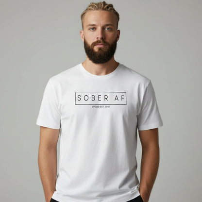 Sober T Shirt | Sober AF Men's Tee for Strength and Recovery