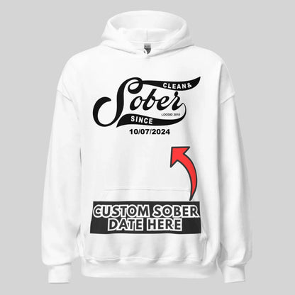 Recovery Hoodie | Sober Since Men's Hoodie with Custom Sobriety Date