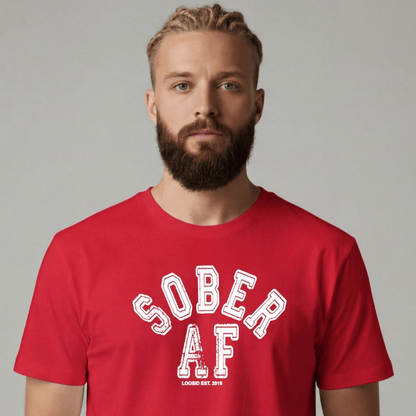 Sober T Shirt | Men's Sober AF Collegiate