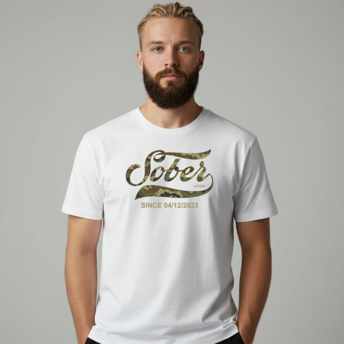 Sober T Shirt | Men's Sober Since Camo