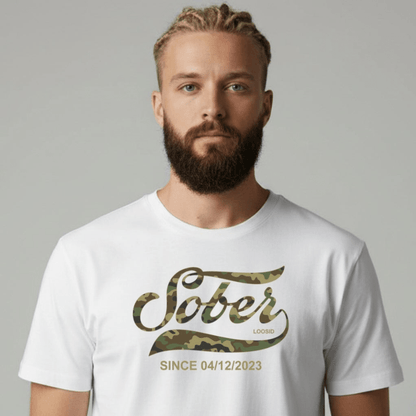 Sober T Shirt | Men's Sober Since Camo