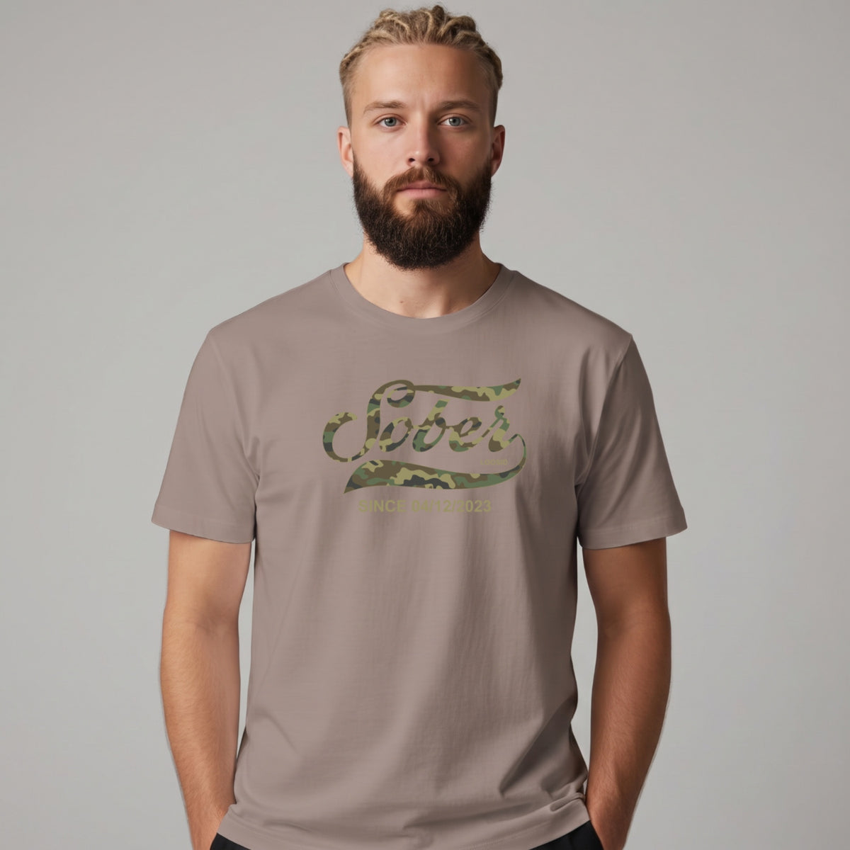 Sober T Shirt | Men's Sober Since Camo