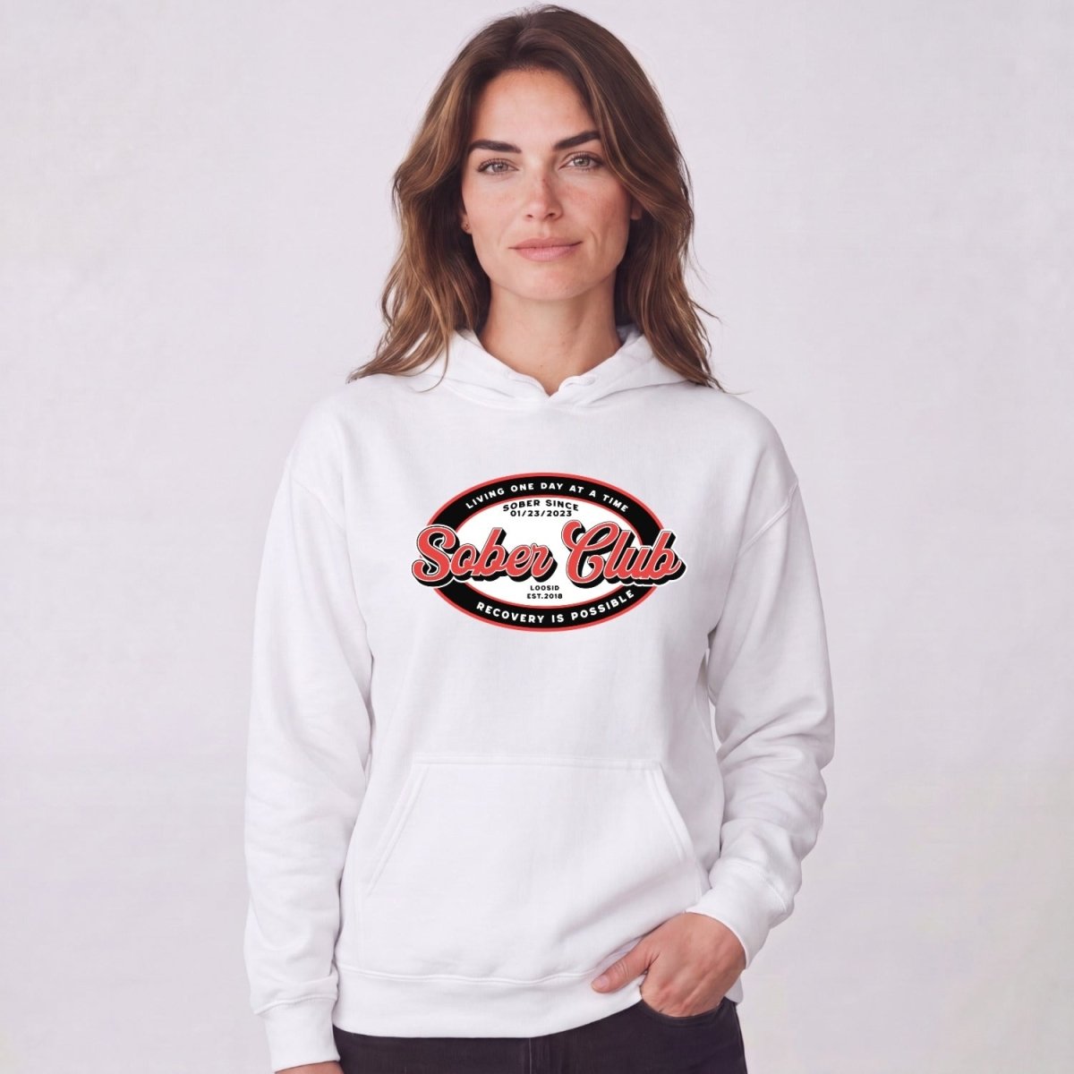Recovery Hoodie | Women's Sober Club Badge