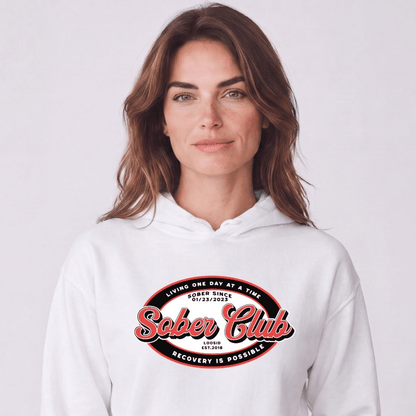 Recovery Hoodie | Women's Sober Club Badge