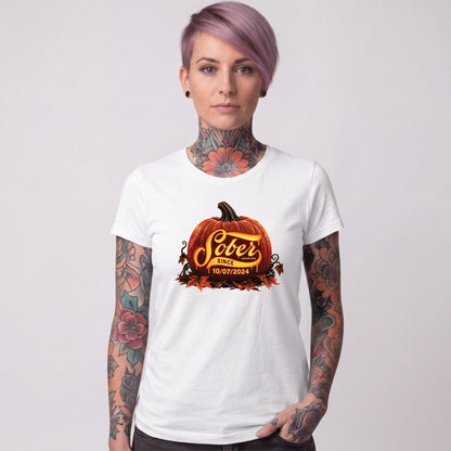 Sober T Shirt | Women's Sober Since Pumpkin