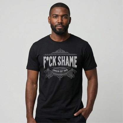 F*ck Shame Sober T Shirt graphic detail (view 4)