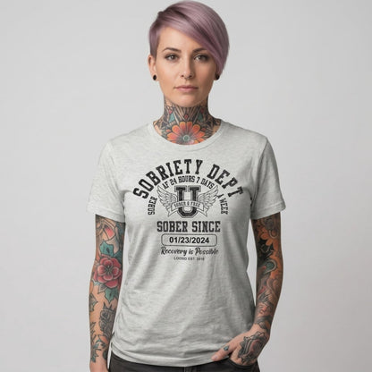 Sobriety Dept Sober T Shirt graphic detail (view 14)