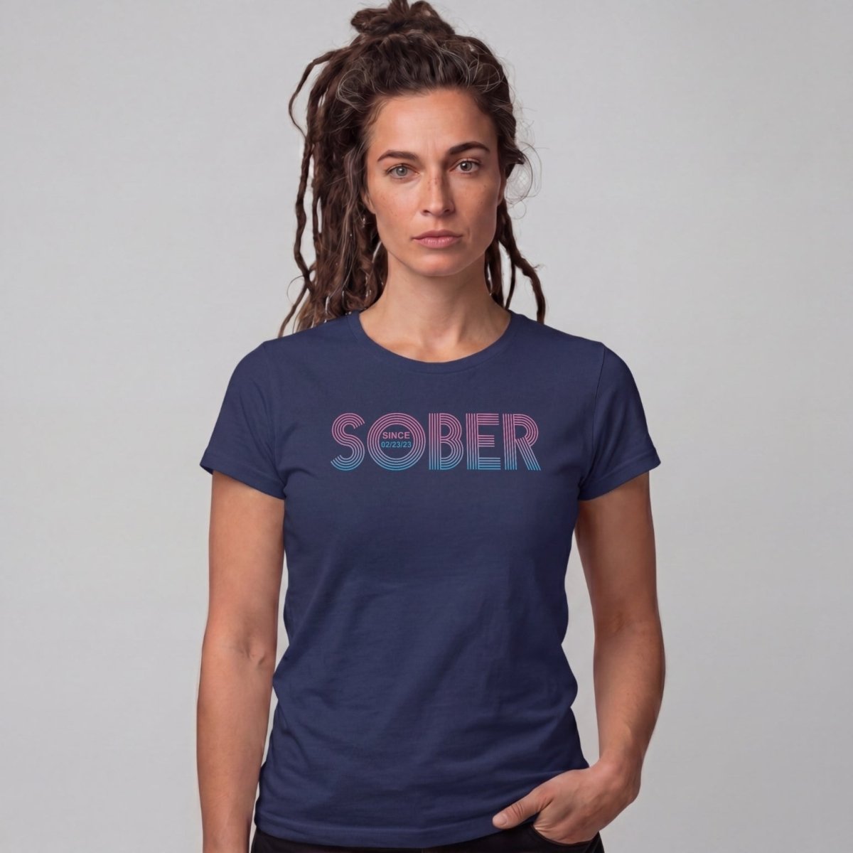 Sober T Shirt | Women's Retro Sober Since Tee