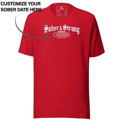 Sober T Shirt | Men's Old School Sober & Strong
