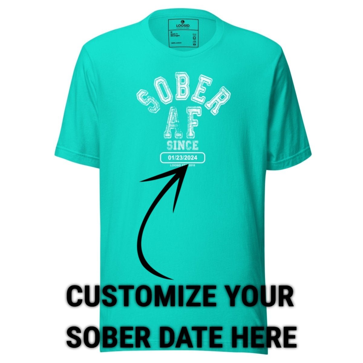 Sober T Shirt | Women's Sober AF Collegiate