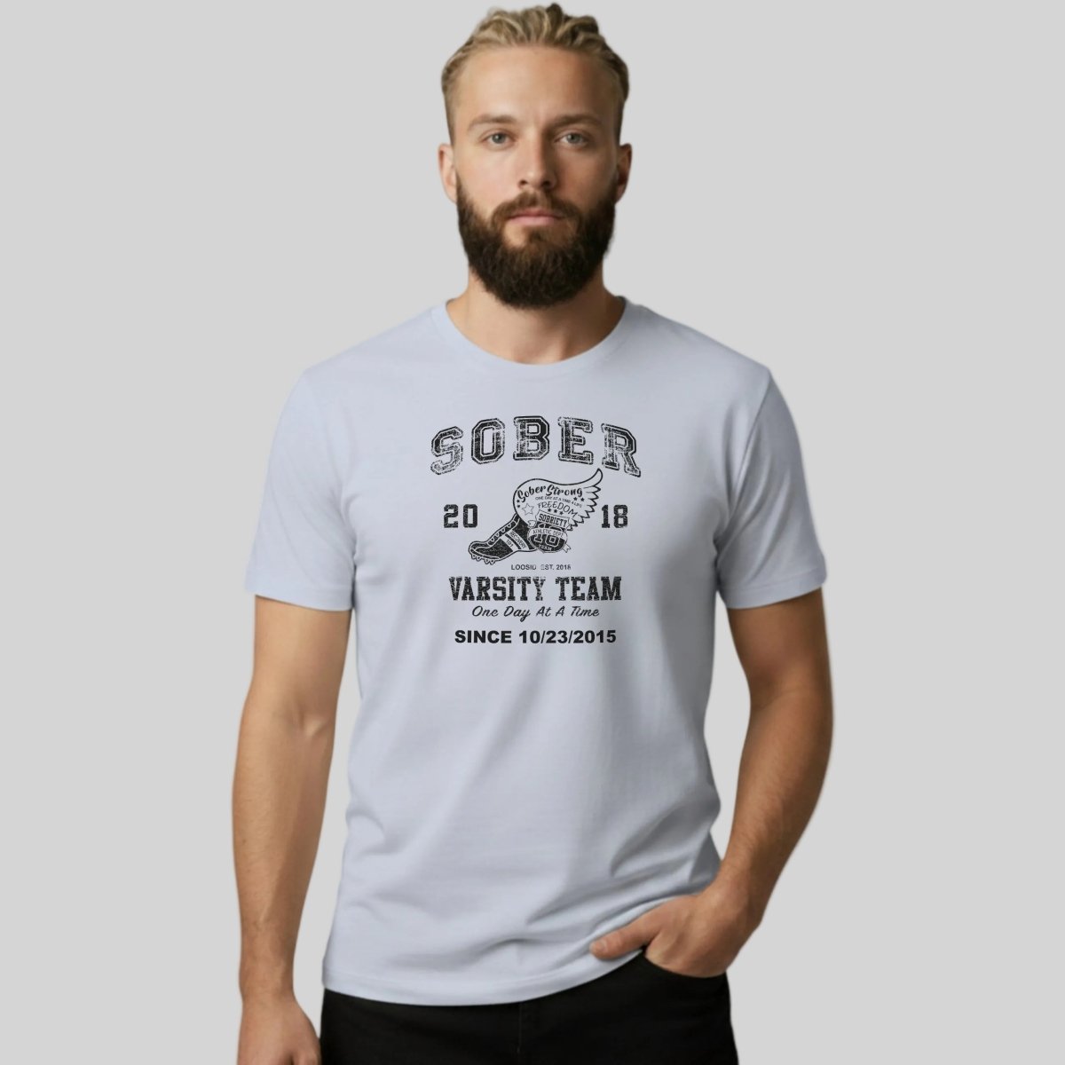 Sober Varsity Men's Personalized T-Shirt
