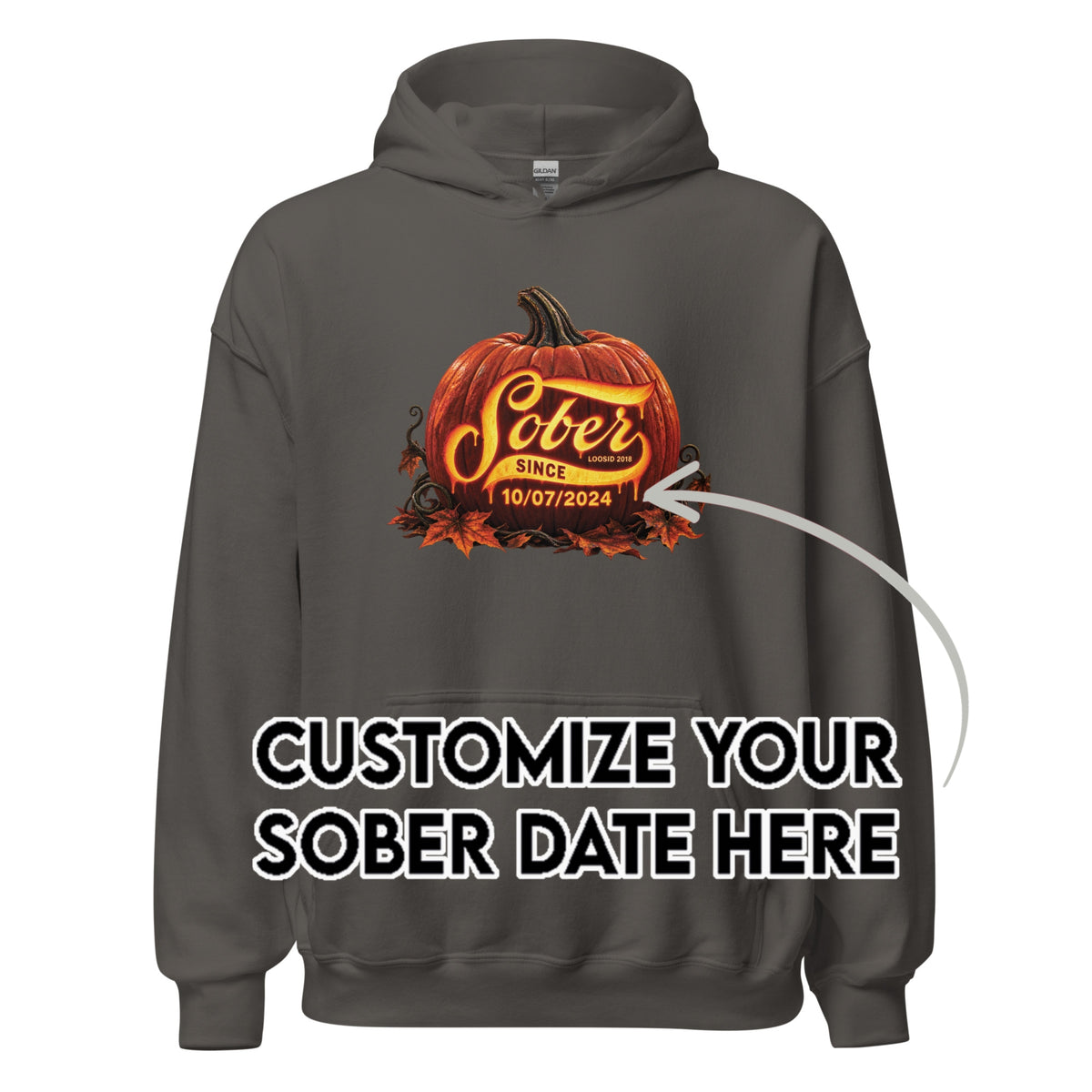Recovery Hoodie | Women's Sober Since Pumpkin