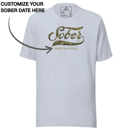 Sober T Shirt | Men's Sober Since Camo