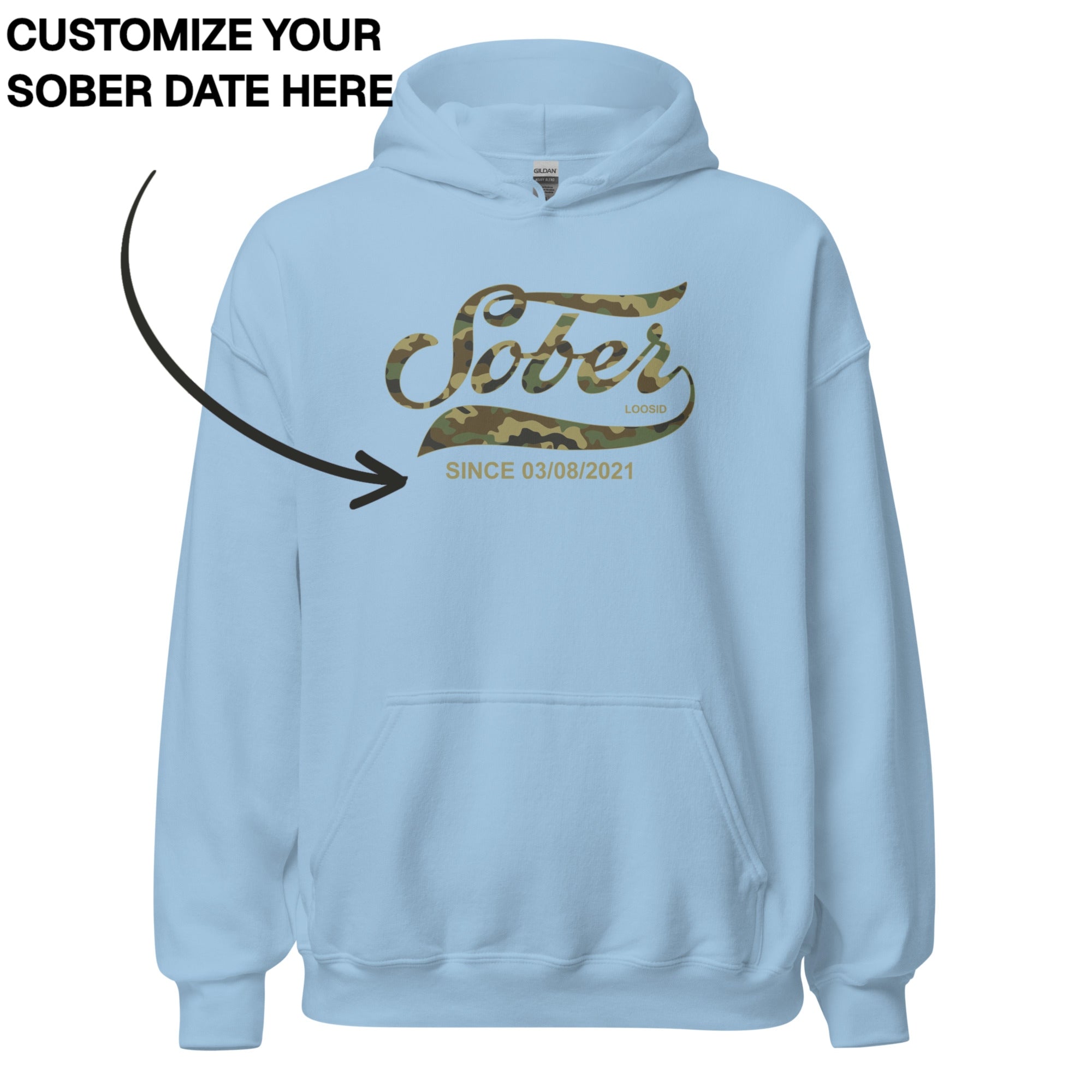 Recovery Hoodie | Men's Sober Since Camo