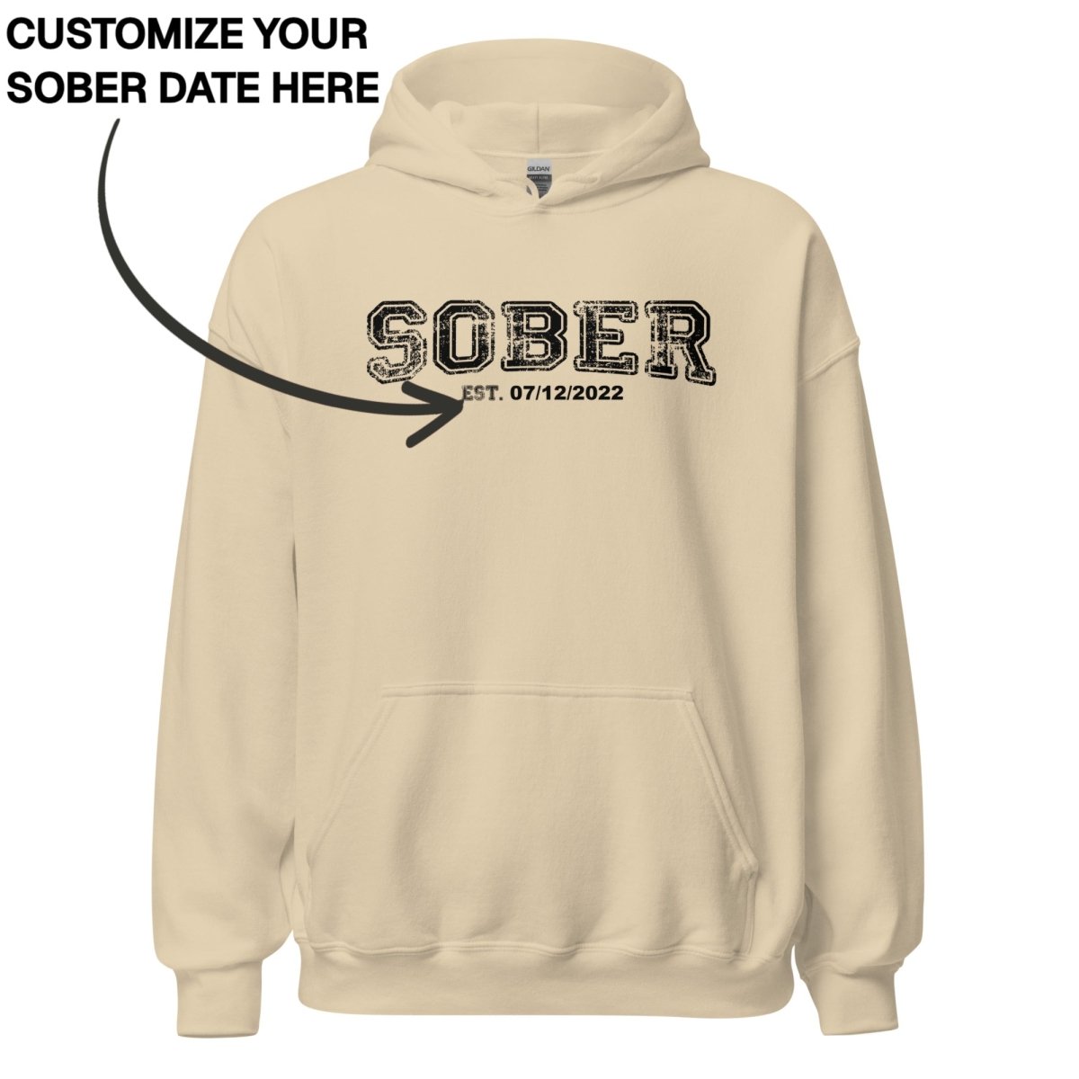 Recovery Hoodie | Men's Sober Est. Collegiate