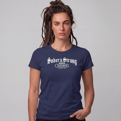 Sober T Shirt | Women's Old School Sober & Strong Tee