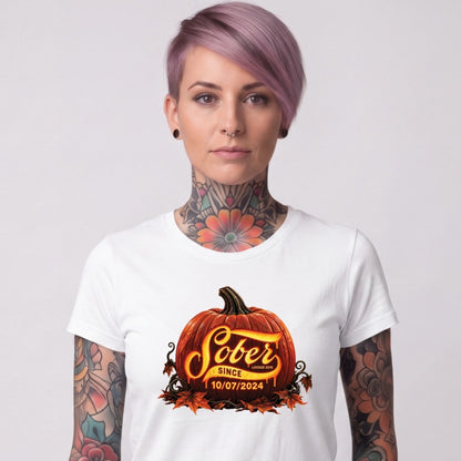 Sober T Shirt | Women's Sober Since Pumpkin