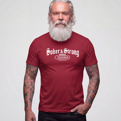 Sober T Shirt | Men's Old School Sober & Strong
