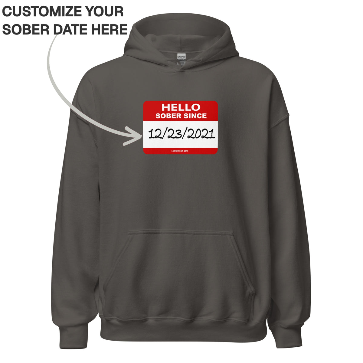 Recover Hoodie | Men's Hello Sober Since