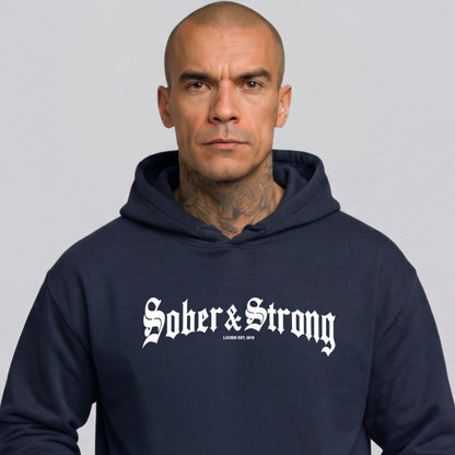 Recovery Hoodie | Men's Old School Sober & Strong