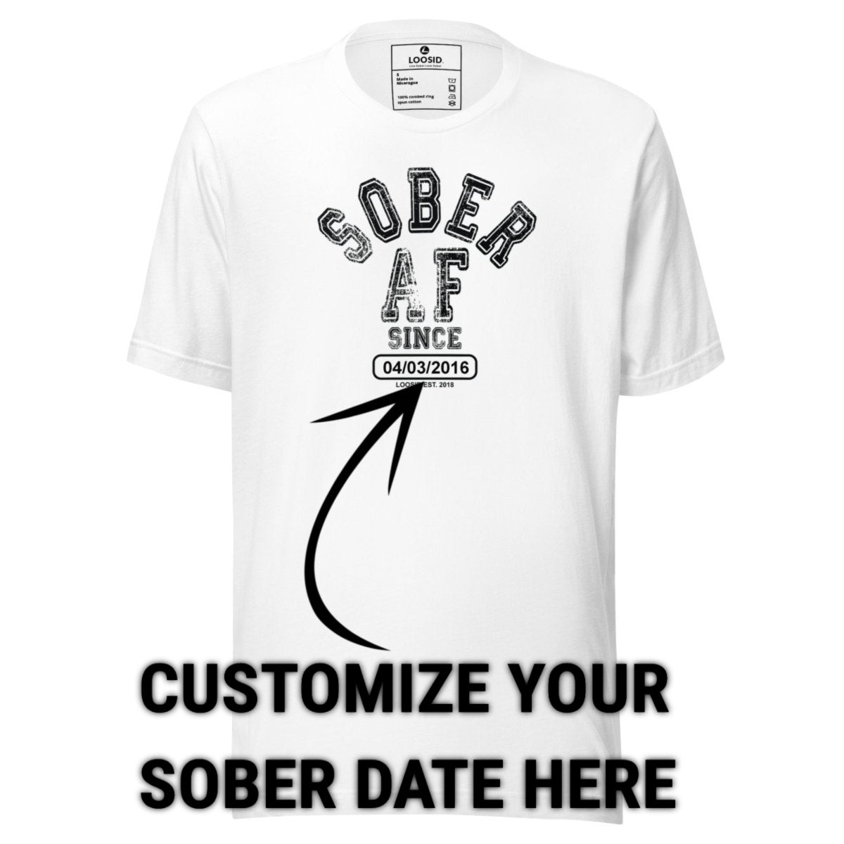 Sober T Shirt | Women's Sober AF Collegiate