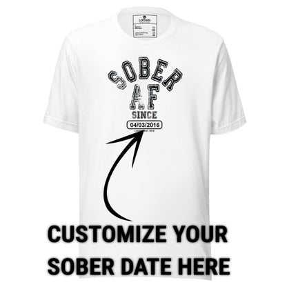 Sober T Shirt | Women's Sober AF Collegiate
